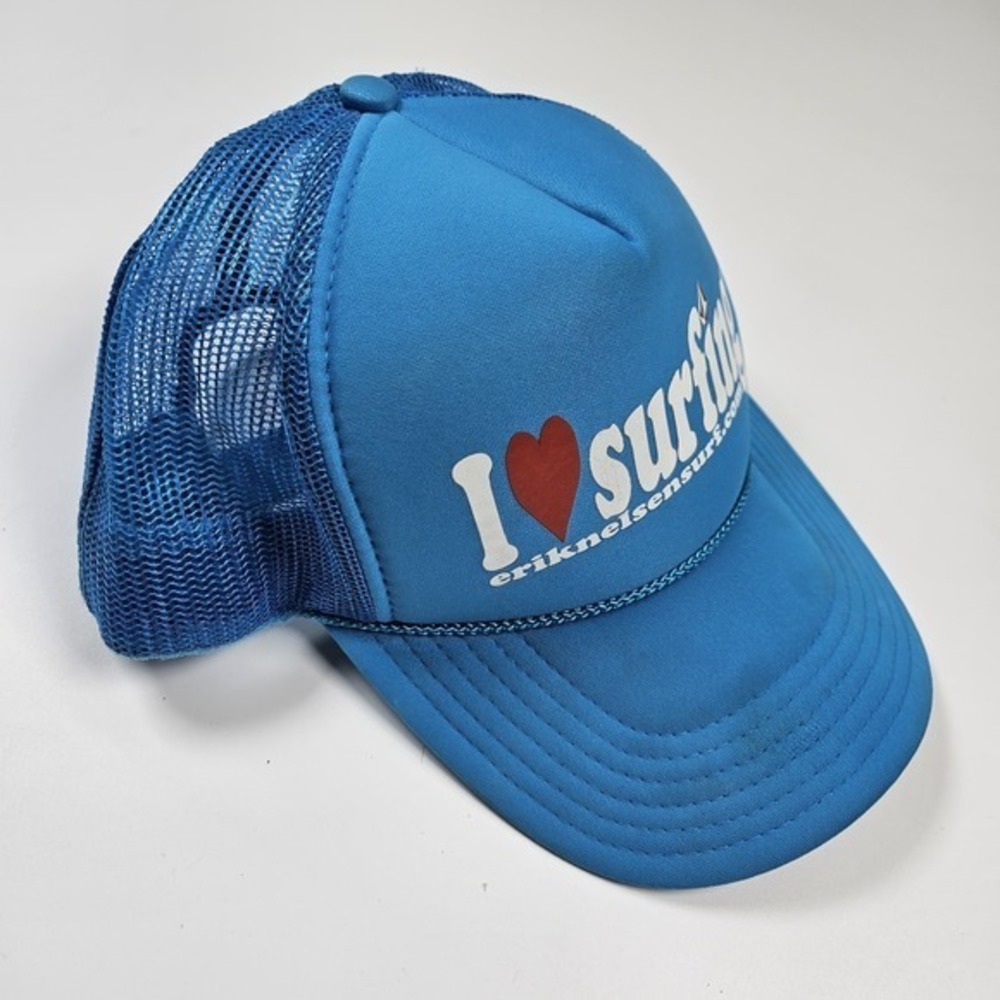 Jack Robinson Blue‎ I Love Surf Hat Signed Autograph Olympic Surfer